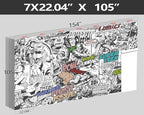 XMPMBM-Cartoon Hand-Painted Comics Nursery Room Fabric Wallpaper Kids Gaming - Image 4