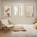 Large Framed Neutral Abstract Wall Art - Image 2