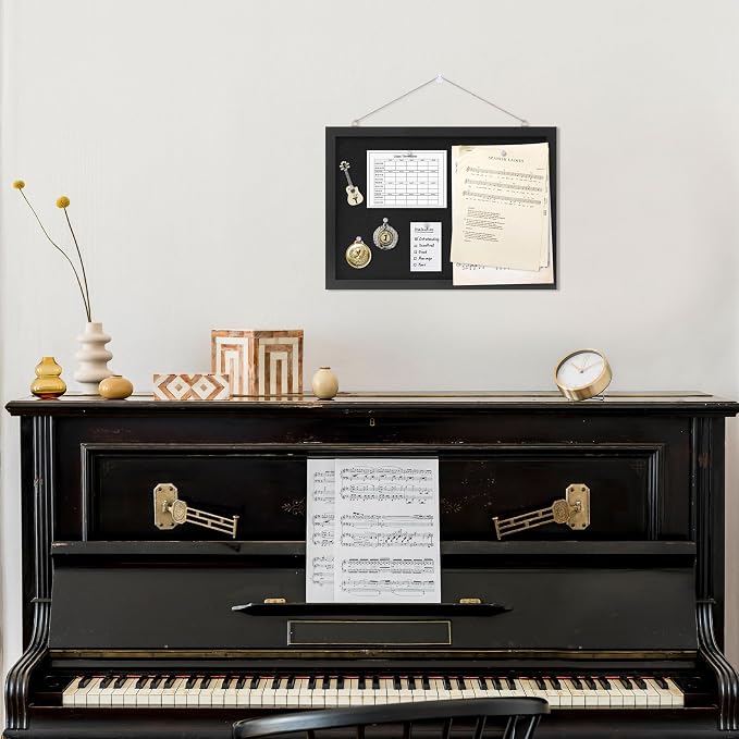 DAHAPYBOO Cork Board with Linen Black, Bulletin Board 17"x12" .Corkboards - Image 4