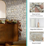 Commomy 12 pcs Faux Stone 3D Wall Panels Peel and Stick - Image 4