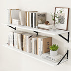 Heimlove White Deep Floating Shelves by Heimlove