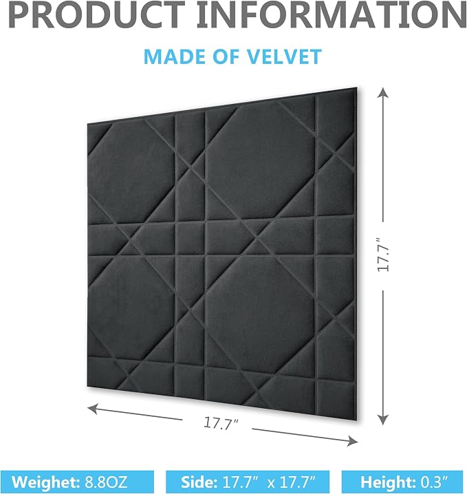 3D Wall Panels, Velvety Touch, Soundproof, Feathery Texture, Decorative Panels - Image 2