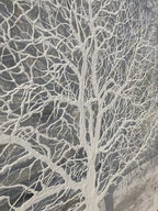 Yihui Arts Abstract Tree Canvas Wall Art: Large White Shadow Tree Picture - Image 3