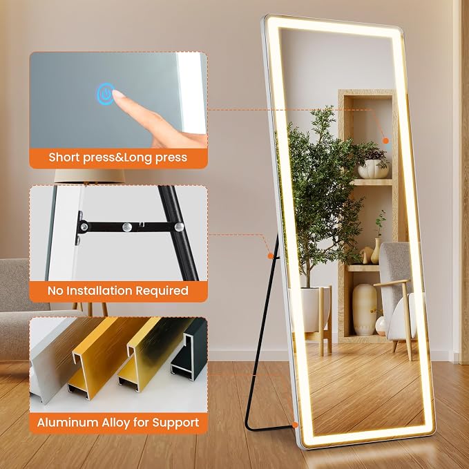 71" x 26" Arched Full Length Mirror - Image 5