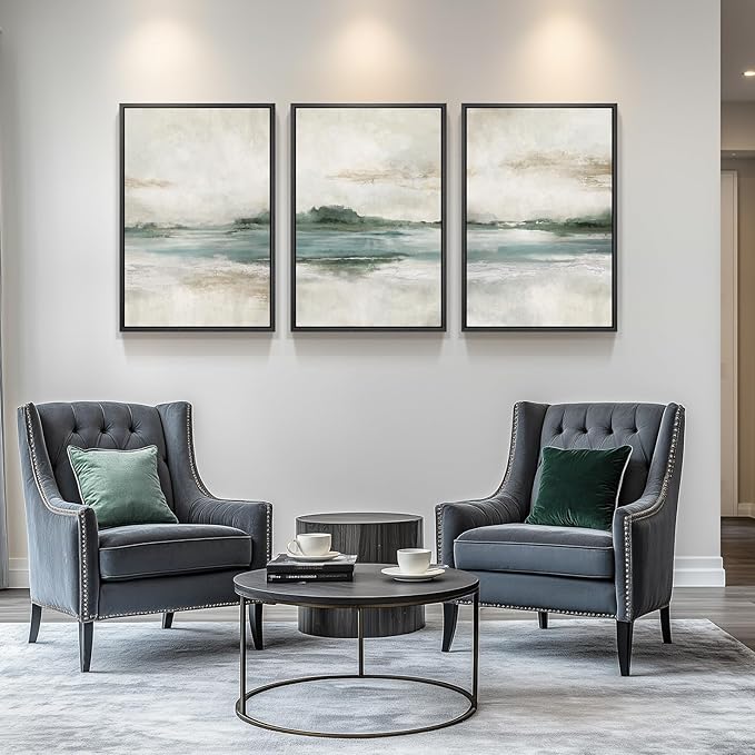 Large Framed Abstract Nature Landscape Wall Art - Image 4
