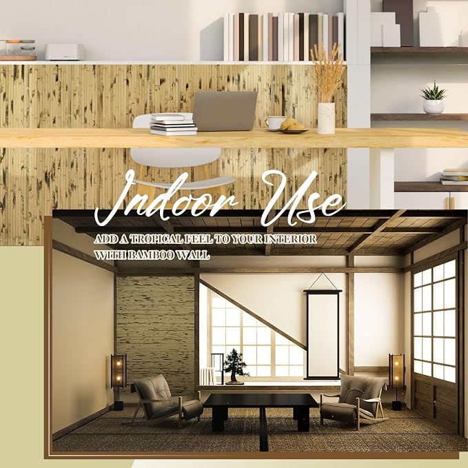 Juexica 1 Pcs Natural Bamboo Wall Panel - Image 4