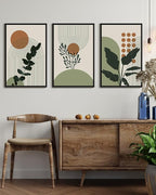 PHOPAGO Boho Plant Wall Art Green Botanical Bohemain Framed Wall Printing - Image 2