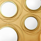 Hicarer 4 Pcs Decorative Wall Mirror Round Modern Circle Mounted Mirror Metal - Image 7
