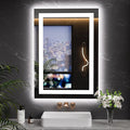 LOAAO 20"x28" LED Mirror for Bathroom, Lighted Bathroom Mirror by LOAAO