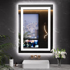 LOAAO 20"x28" LED Mirror for Bathroom, Lighted Bathroom Mirror by LOAAO