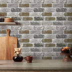 Commomy 10 Pcs 3D Faux Brick Peel and Stick -11.8"X11.8" Small Size Thin PVC - Image 9