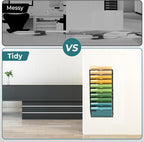 SUPEASY 10 Tier Wall File Organizer, Hanging Wall Mounted Mail Organizer - Image 5
