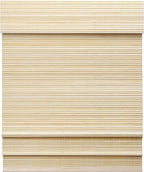 LazBlinds Cordless Bamboo Roman Shades, Privacy Window Treatment, Roll Up by LazBlinds