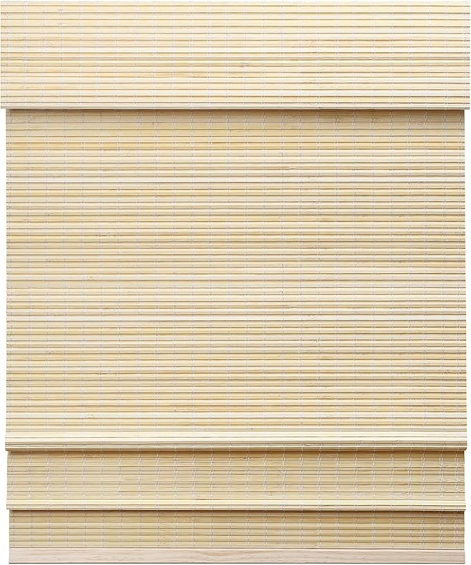 LazBlinds Cordless Bamboo Roman Shades, Privacy Window Treatment, Roll Up by LazBlinds