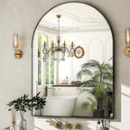 HARRITPURE Arched Wall Mirror – 30"x40" Arch Bathroom Mirror Metal Frame Vanity by HARRITPUREHome