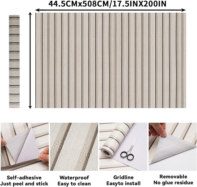 Wood Slat Peel and Stick Wallpaper - Image 2