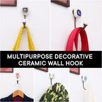 Indian Shelf Pack of 6 Ceramic Wall Hooks - Image 5