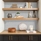 Grey Wallpaper Grasscloth Peel and Stick Wallpaper 17.7inchx393.7inch Textured - Image 4