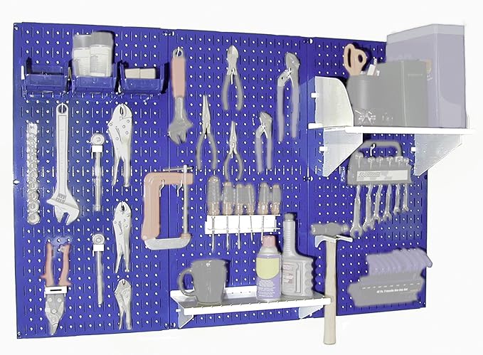 Wall Control 30-WRK-400BUW Standard Workbench Metal Pegboard Tool Organizer - Image 2