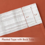 MIULEE Back Tab Burnt Orange Blackout Curtains 84 Inch Length 2 Panels Set - Image 4