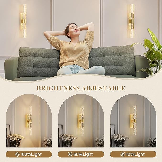 camuucci Battery Operated Wall Sconces Set of 2 Rechargeable Battery Powered - Image 5