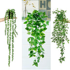 Sggvecsy Fake Hanging Plants 6 Pack Artificial Hanging Eucalyptus Plants Potted - Image 4