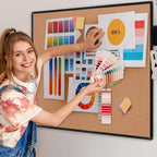 Extra Large Cork Bulletin Board 48" X 48", Wall Mounted Notice Pin Board - Image 2