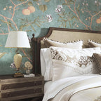 Laatse Green Floral Wallpaper Peel and Stick Bird Wallpaper 17.5" x 196.8" - Image 3