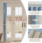 AJAZZ Blackout Accordion Door Curtain 98"x106" Blue - Image 5