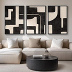 Large Framed Neutral Abstract Wall Art by Cuspin
