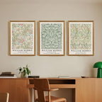 SYWENNOI Wood Framed Wall Art Print, Classic William Morris Floral Print - Image 6