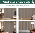 Yuzzy 4 Pack Wood Panels for Wall, 94.5" x 11" Acoustic Wood Slat Wall Panel - Image 6