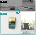 SUPEASY 8 Tier Wall File Organizer, Hanging Wall Mounted Mail Organizer - Image 5