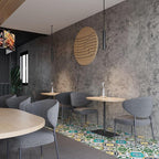BAYYA Extra Wide Concrete Textured Wallpaper Peel Stick Light Grey Matte - Image 3
