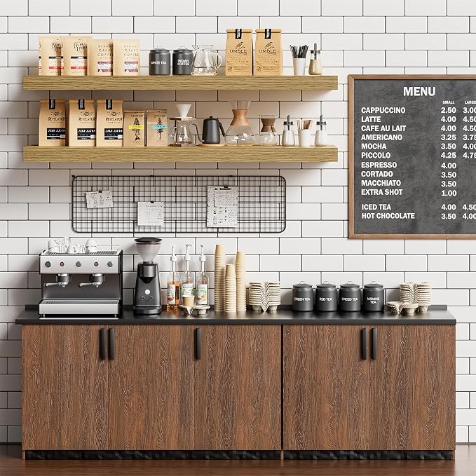 Heimlove Floating Shelves for Wall Set of 2, 9.3" Deep Wall Shelves, 39.4" W x - Image 6