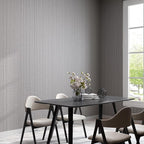 FUKU MON Grasscloth Fabric Wallpaper 24" X 394" Textured Mocha Gray Thick Linen - Image 2