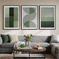 Large Framed Green Abstract Wall Art by Cuspin