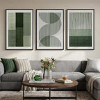 Large Framed Green Abstract Wall Art by Cuspin