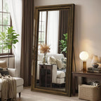 Full Length Mirror 71"x30", Large Solid Wood Frame Floor Mirror, Leaning Floor by WISSMILESHOME