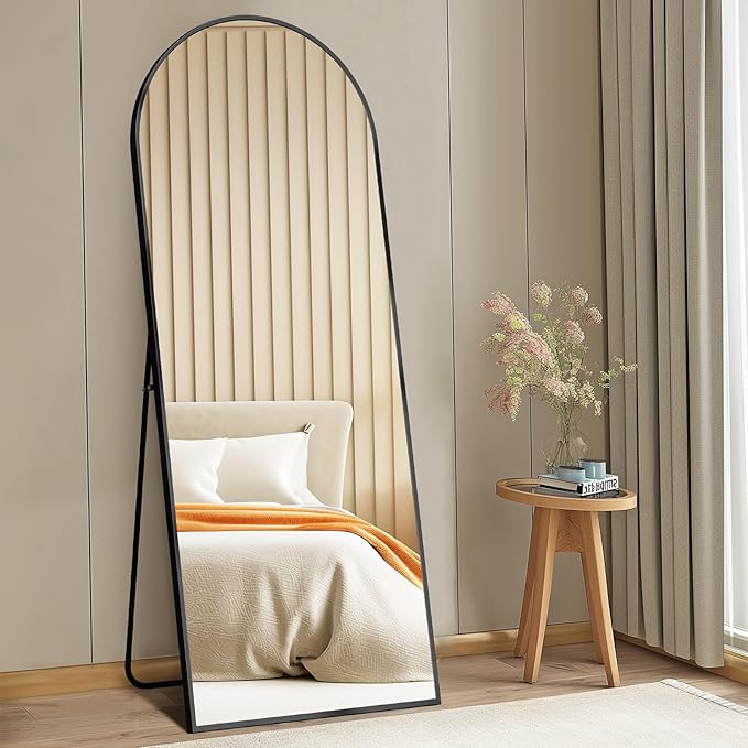 DUMOS 56"x15" Arched Full Length Floor Mirror, Full Body Mirror - Image 6