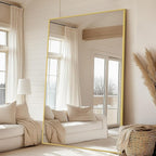Large Mirror Full Length with Stand, Hanging or Wall Mounted, Tempered Glass - Image 2