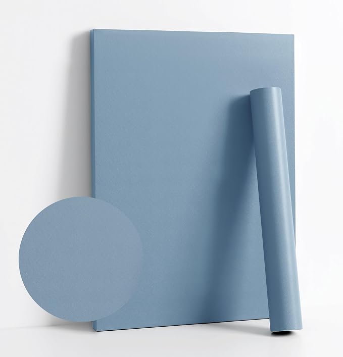Dimoon 787''x17.7'' Blue Peel and Stick Wallpaper Contact Paper Modern Self by DIYYOURMOON