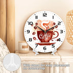 Watercolor Coffee Cup Wall Clock - Image 5