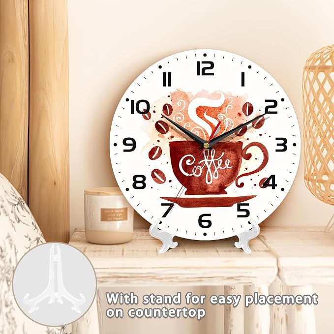 Watercolor Coffee Cup Wall Clock - Image 5