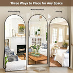 GLSLAND-21x64 inch Arched Full Length Mirror-Aluminum Alloy Frame High - Image 5