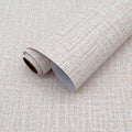 Yancorp 10ft Textured Fabric Wallpaper Faux Grasscloth Khaki Peel and Stick by YancorpHomeDecor