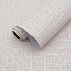 Yancorp 24"x120" Textured Fabric Khaki Wallpaper Faux Grasscloth Peel and Stick by YancorpHomeDecor
