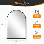 Delma Arched Bathroom Mirror, Living Room and Entryway - Image 5