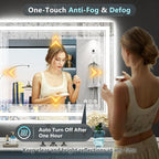 40x28 LED Bathroom Mirror with Lights, Backlit and Front Lit Anti-Fog Lighted - Image 5