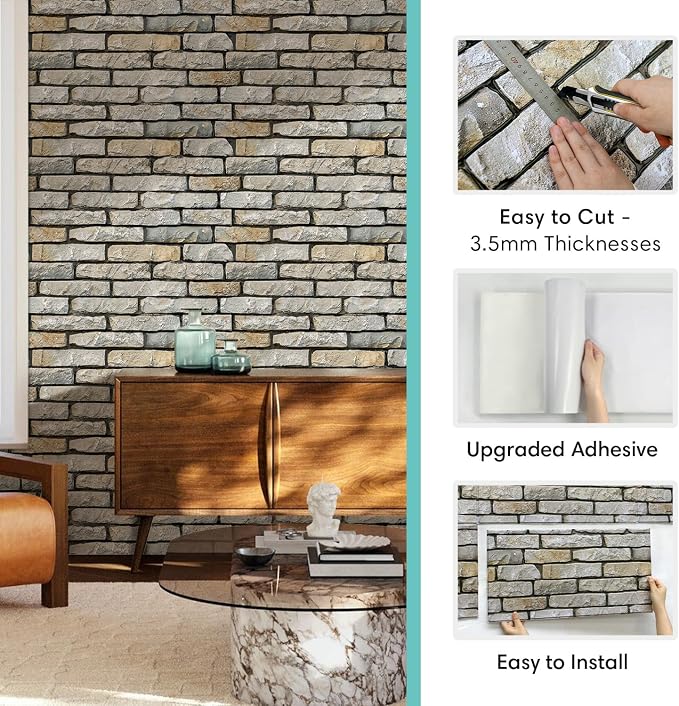 Commomy Faux Brick 3D Wall Panels - Image 4